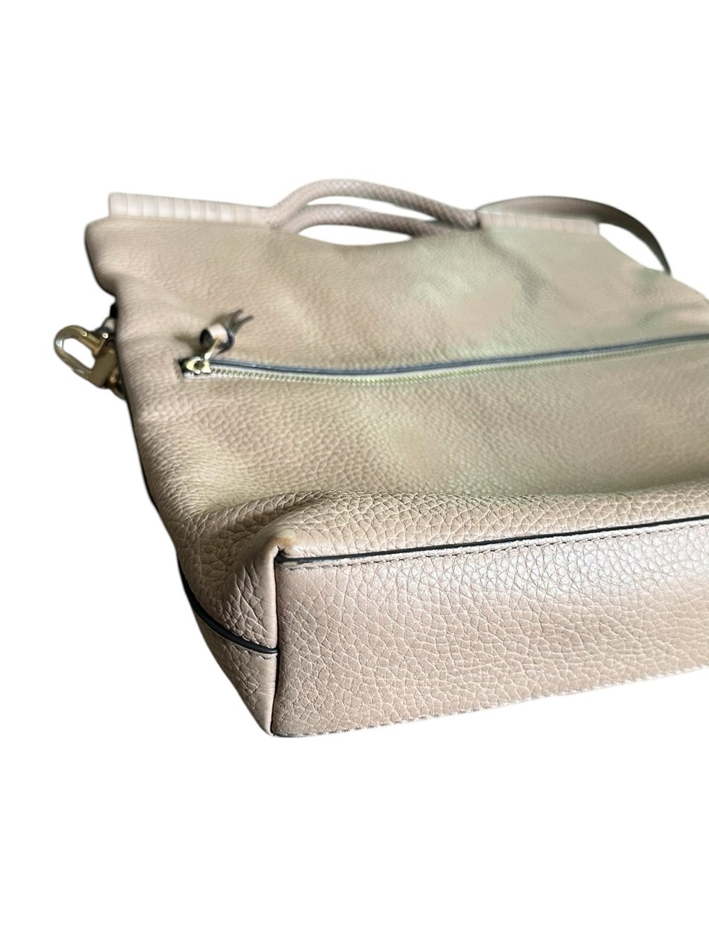 Tory Burch Blush Fold-Over Leather Crossbody Satchel Shoulder Bag - Picture 14 of 16